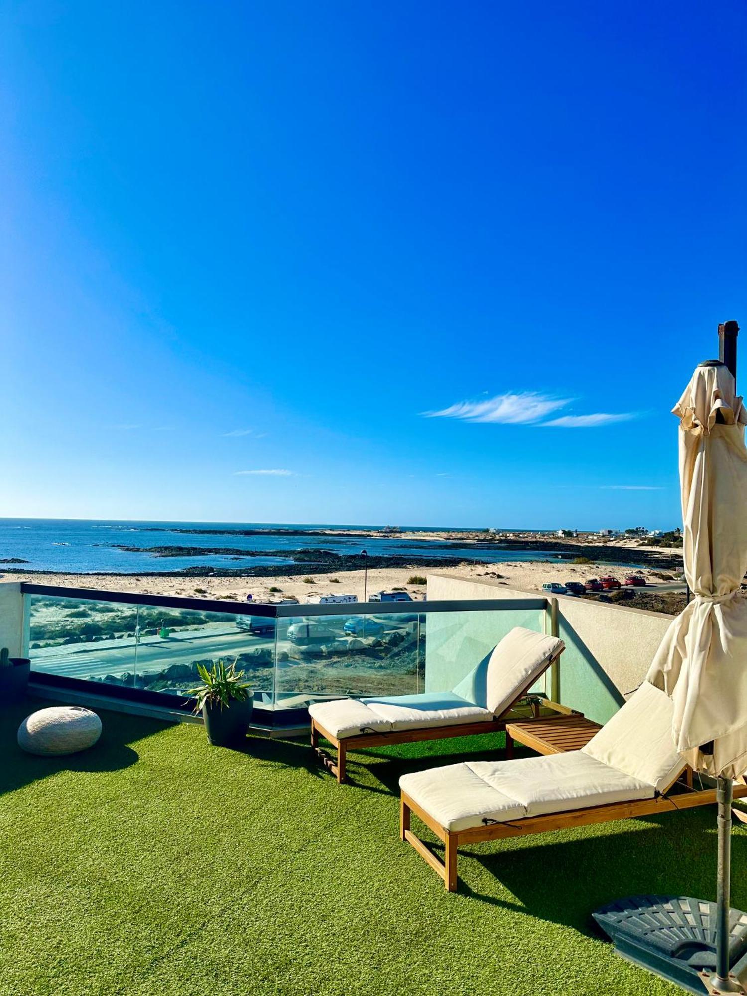 Apartamento Villa Bruno Con Vistas Al Mar, Primera Linea De Playa Cotillo Exterior foto